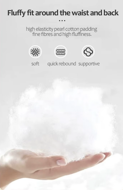 Delux ryggstöd kudd – Ergonomiskt stöd med justerbart nackstöd &amp; tvättbart fodral