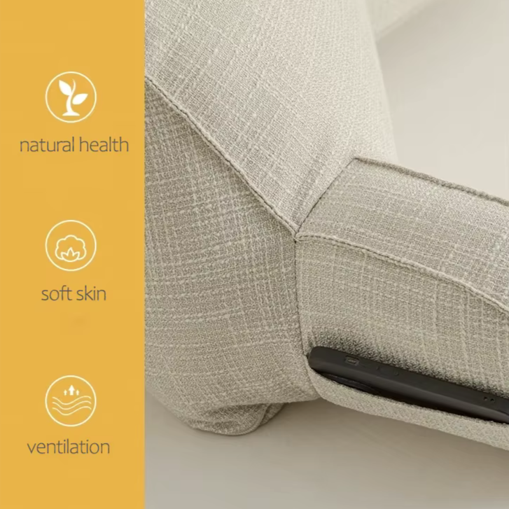 Delux ryggstöd kudd – Ergonomiskt stöd med justerbart nackstöd &amp; tvättbart fodral