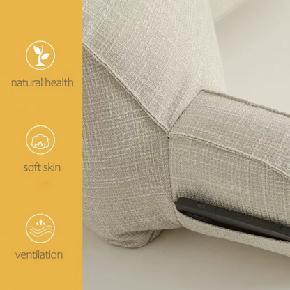 Delux ryggstöd kudd – Ergonomiskt stöd med justerbart nackstöd &amp; tvättbart fodral