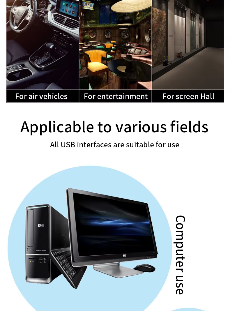 Royallure Bil Tak Stjärnig LED Interiör Ljus – USB Flexibel Ambient Belysning för Fester & Resor