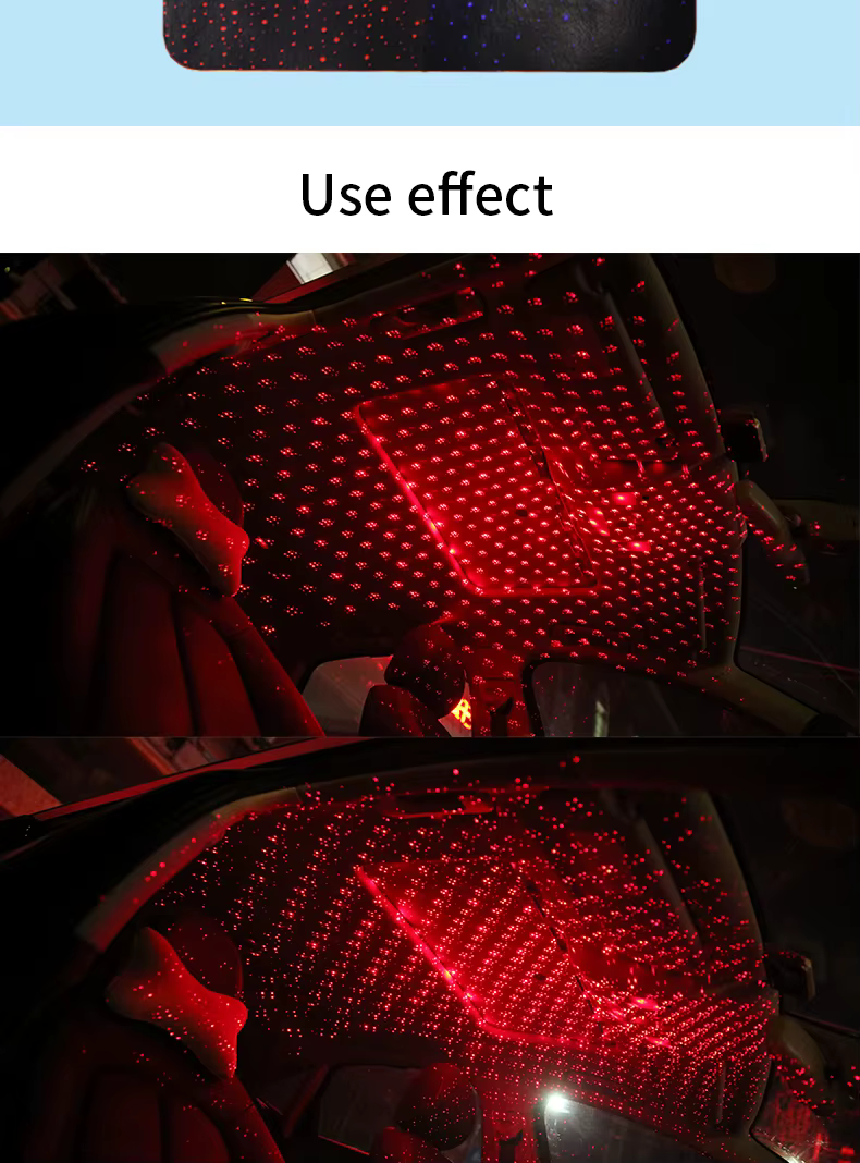 Royallure Bil Tak Stjärnig LED Interiör Ljus – USB Flexibel Ambient Belysning för Fester & Resor