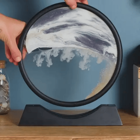 Royaleva Rörlig Sandkonstskulptur - LED Lugnande Skrivbordsdekoration