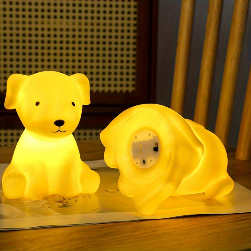 PuppyGlow - Söt Tecknad Hundlampa med Varmt Ljus för Rumsinredning