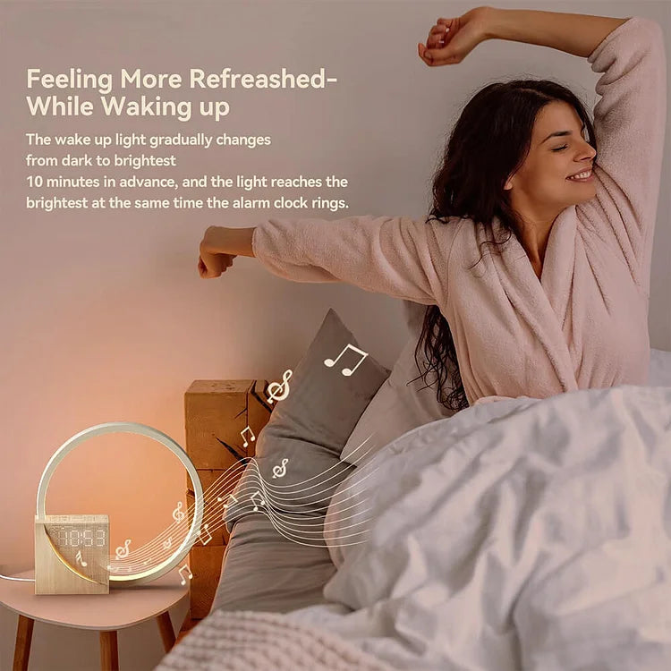 Carvallo – Stilren Nattlampa med Touchkontroll och Väggur Funktion