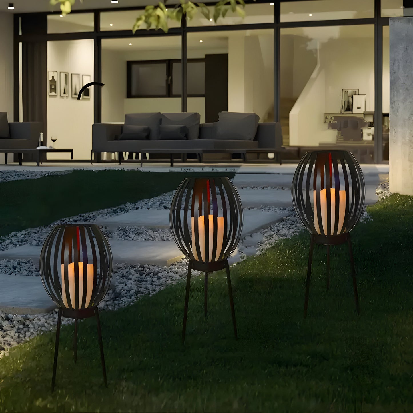 TwilightVault Ljus – Solenergidriven utomhus golvlampa