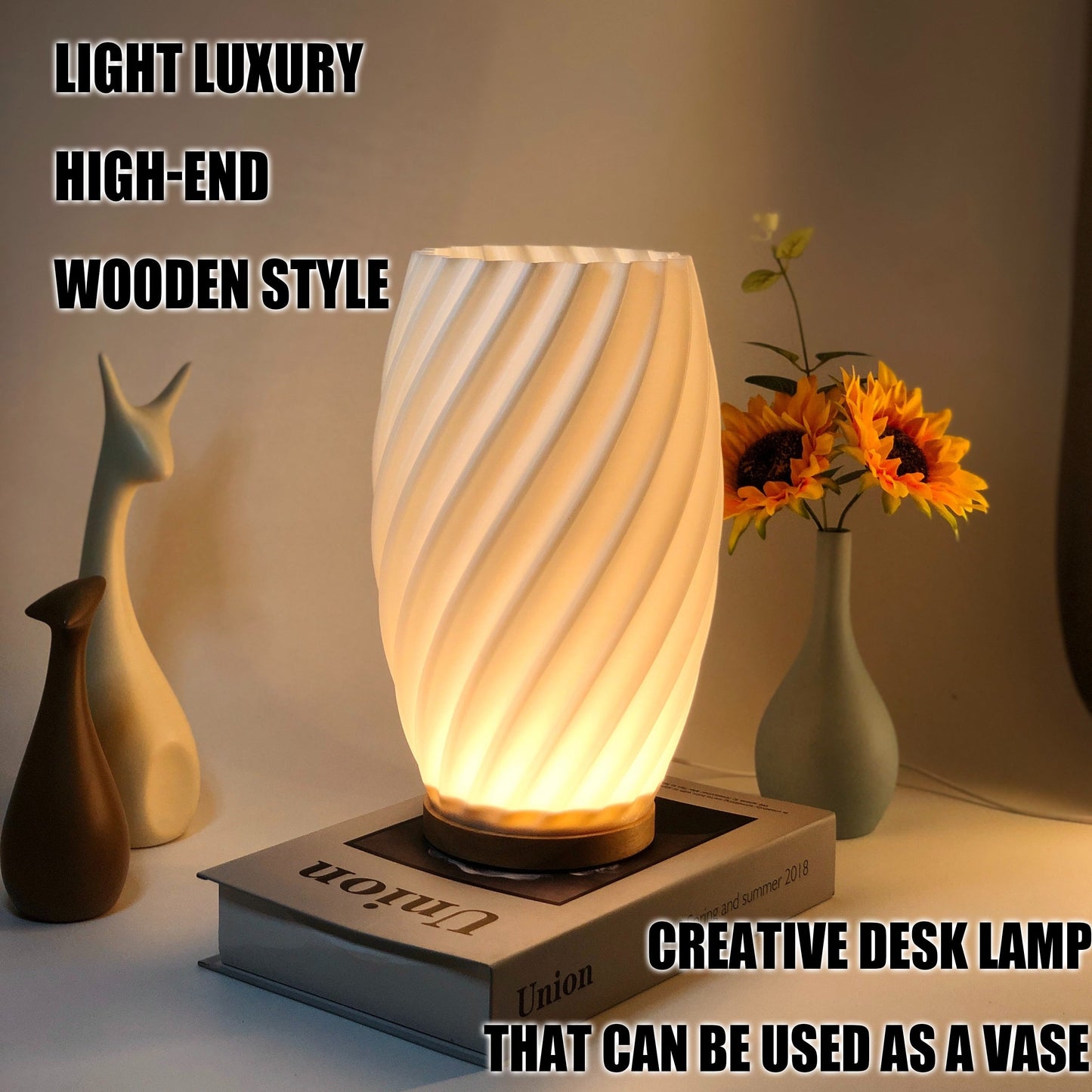 ModiLamp - Modern USB Bordslampa med 3-Färgers Belysning och Chic Design