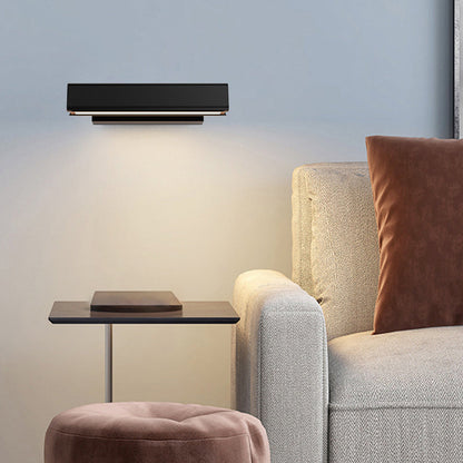 Aqsa Modern LED Vägglampa Inre Dimmbar Rektangulär Metall/Trä Vardagsrum