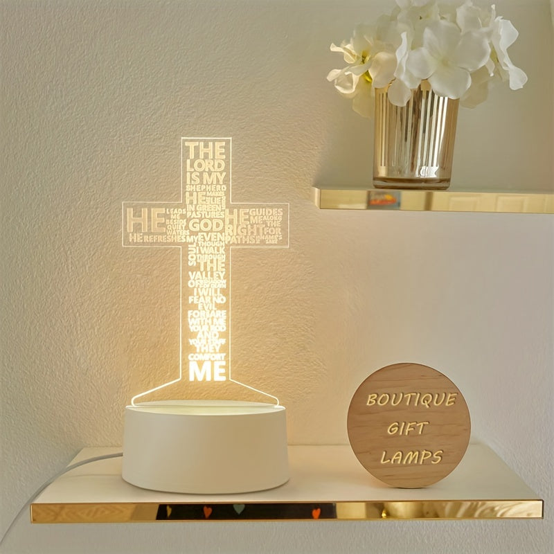KruisLicht - 3D LED Nattlampa Akryl USB-driven