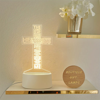 KruisLicht - 3D LED Nattlampa Akryl USB-driven
