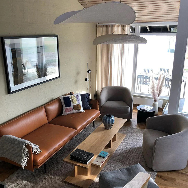 LunaLux Modern LED Taklampa i Metall och Konstsilke i Vitt för Sovrum