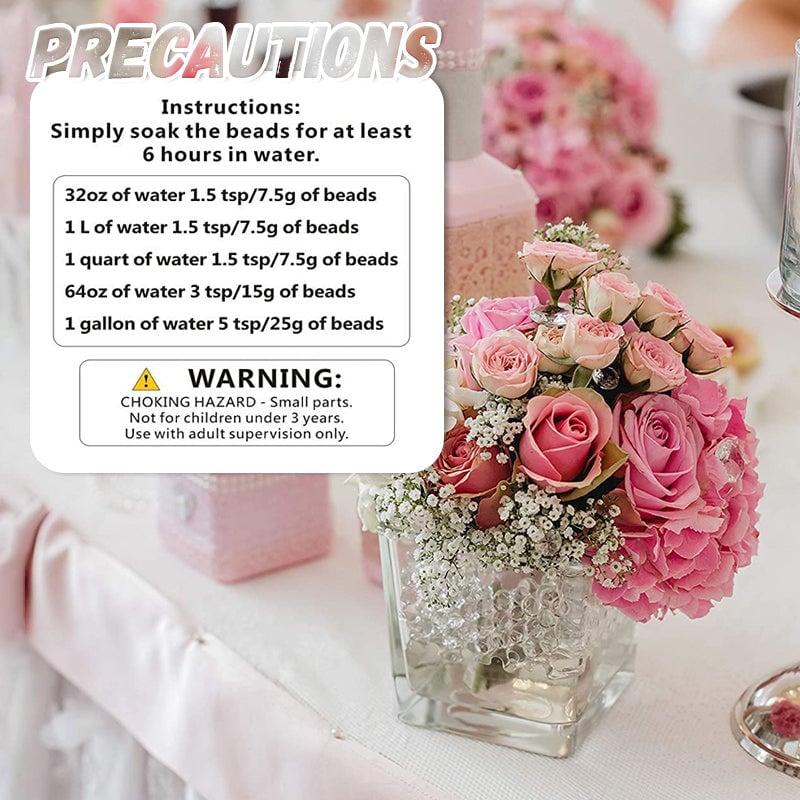 Carvallo - 2250 stycken 17-20mm kristall-botten-vatten-perlor-gel