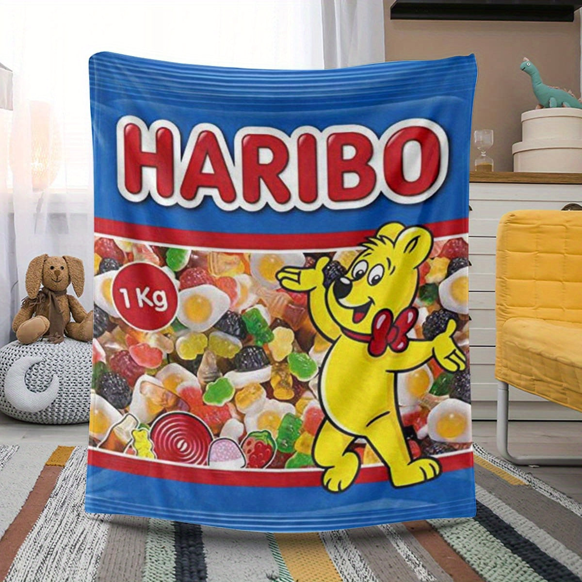 Haribo Candy Blanket – Mjuk och Färgglad för Barn