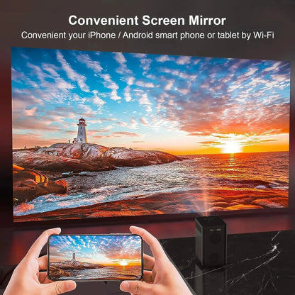 Android Wifi 4K Smart Bärbar Projektor