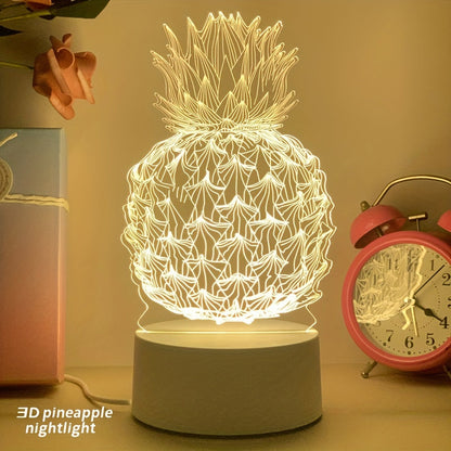 PineGlow - Ananas 3D LED Nattlampa