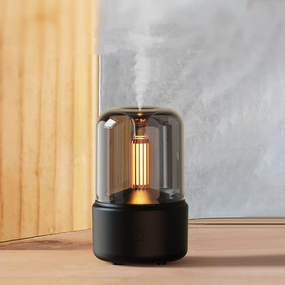 Luxora Retro Aromadiffusor med Nattljus - USB Eterisk Olja Luftfuktare för Hem och Kontor