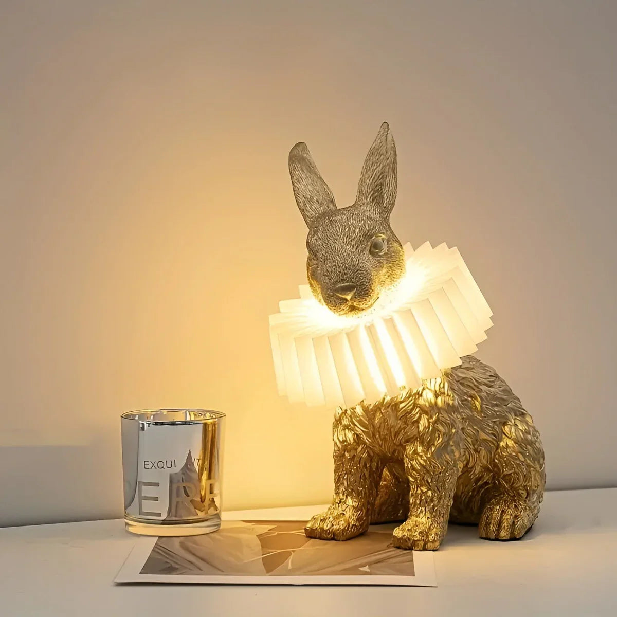 RabbitGleam - Konstnärlig Modern Kanin Bordslampa