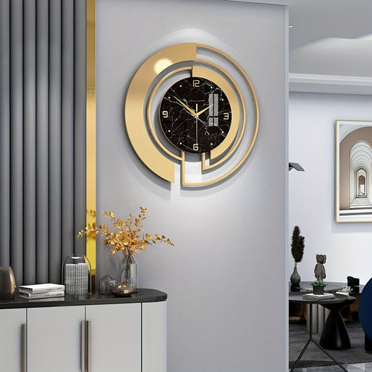 LuxuryTime - Modern Metallväggklocka, 18 tum