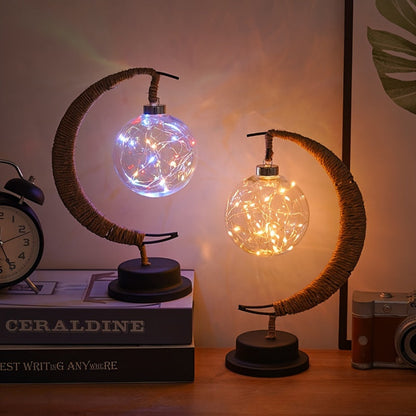 MaanLicht - Smidesjärn LED Bordslampa Med Dekorativ Design för Skrivbordslampa