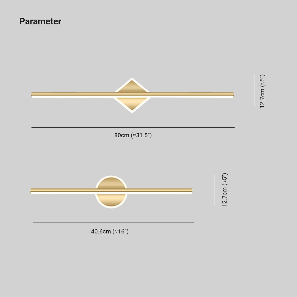 Nova - Modern LED Vägglampa Svart/Guld