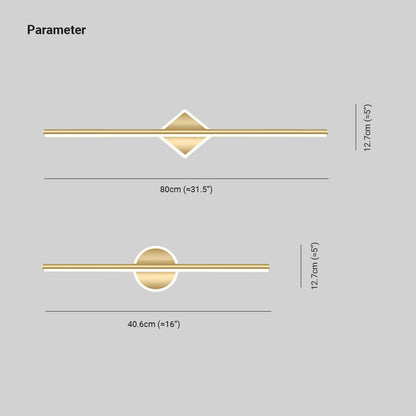 Nova - Modern LED Vägglampa Svart/Guld