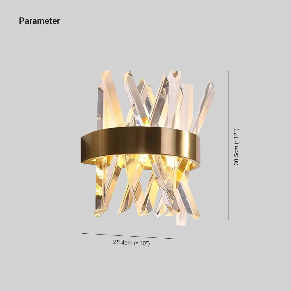 Marilyn Modern LED Vägglampa Inomhus Guld Sovrum/Vardagsrum Metall Kristall