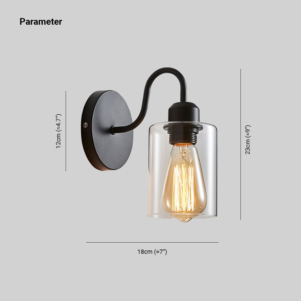 Marit - Retro LED Vägglampa Svart