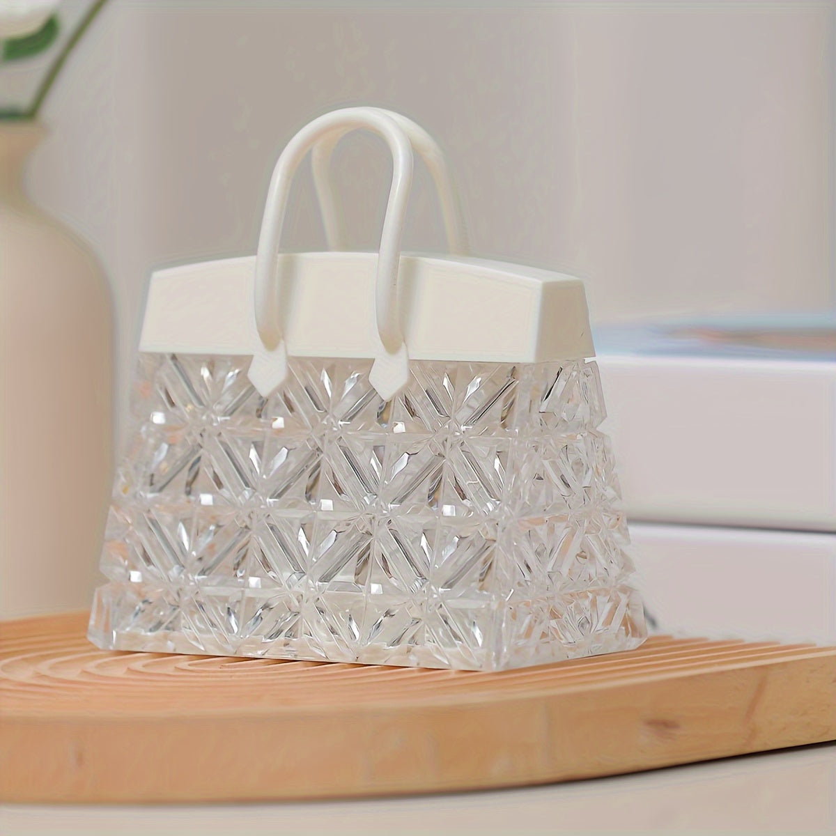 GlowSquare - Chic LED Bordslampa med Modern Polerad Yta