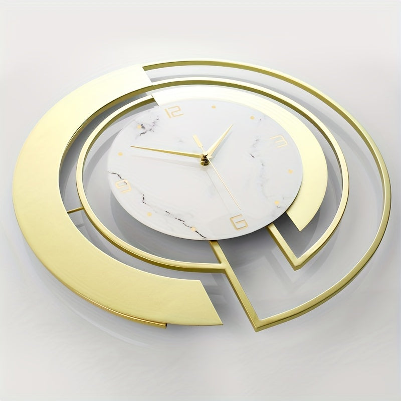 LuxuryTime - Modern Metallväggklocka, 18 tum