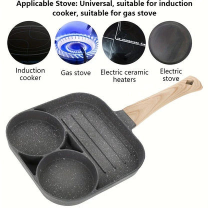 3 i 1 Non Stick Stekpanna - Allt i En Panna