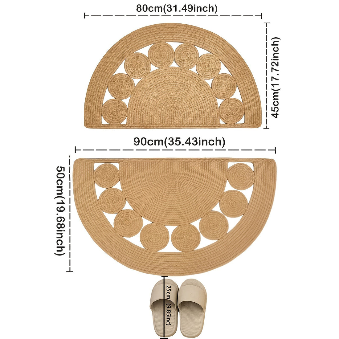 Boho handvävd badmatta – Perfekt för ditt badrum eller entré