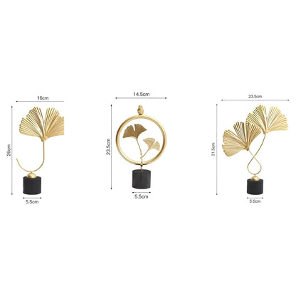 SerenLeaf - Minimalistisk Ginkgo-bladskulptur för elegant naturlig charm