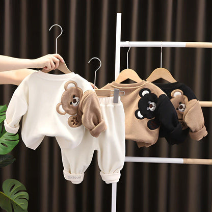 Bear Hugs - Litet tvådelat björnkostym för spädbarn på våren och hösten