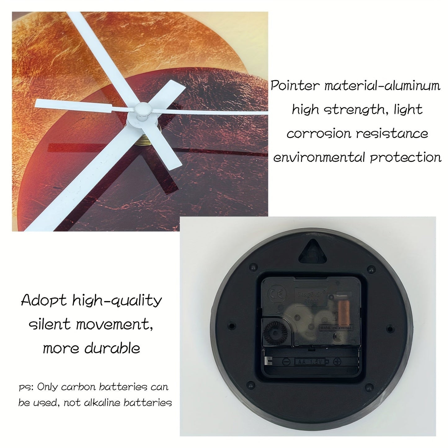 CosmicLight - Tyst Rund Väckarklocka med Planetdesign