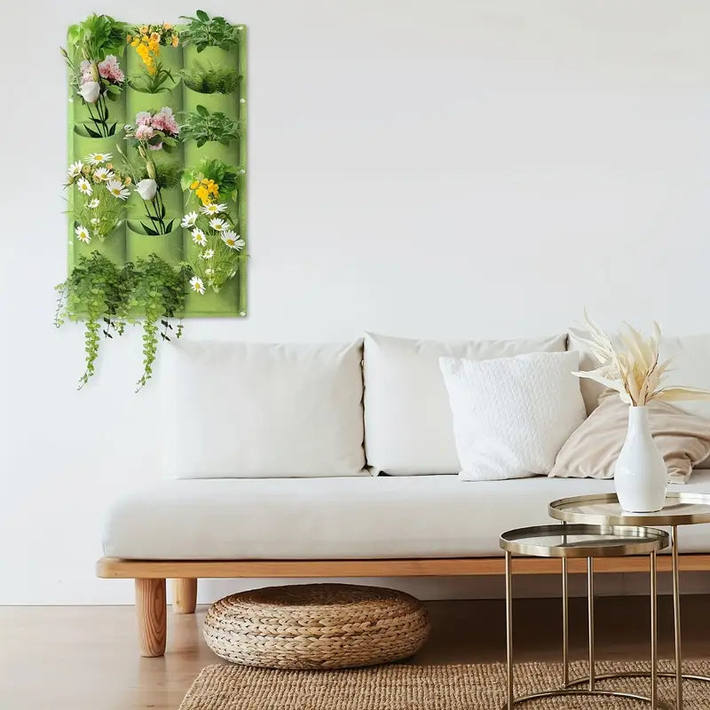 Filz växtpåse för vertikal väggmontering – Tredimensionell, icke-vävd växtpåse