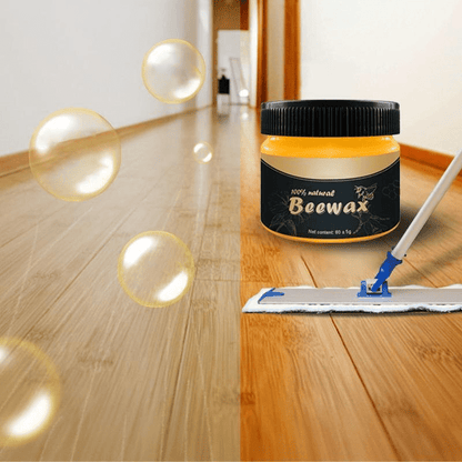 Snabb trärengörare och polermedel – Naturlig bivaxformel för grundlig rengöring och långvarigt träskydd