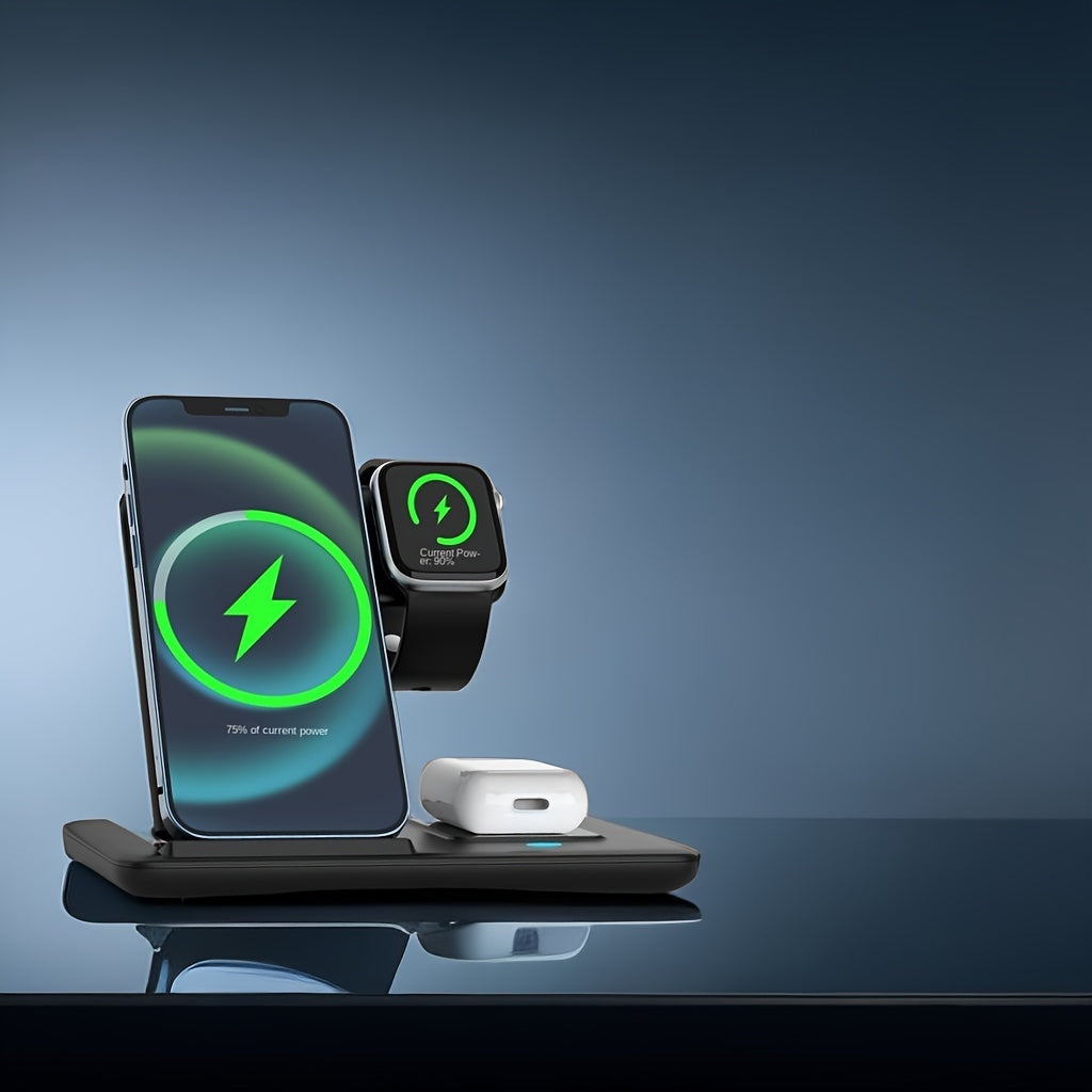 Trådlös laddare stativ 3 i 1 magnetisk dock