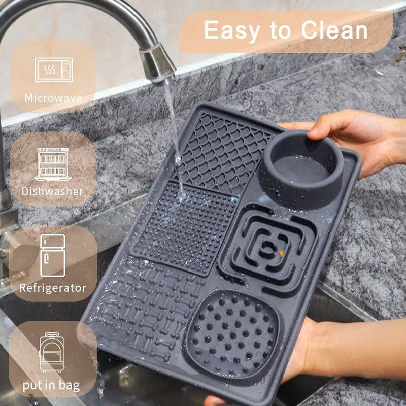 Silicone Hund Slickmatta med Sugkraft