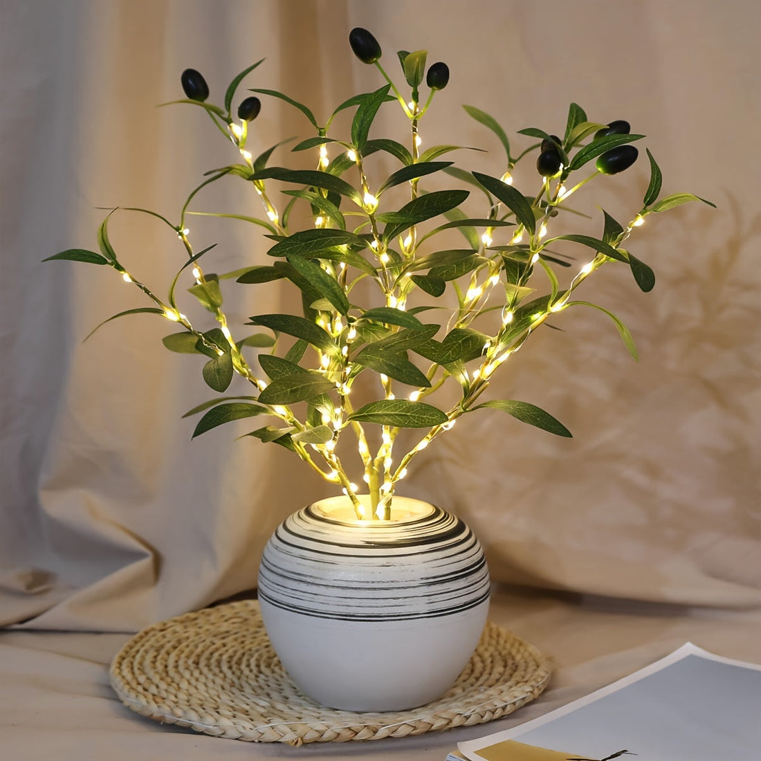 LumiTak - Olijftak LED Bordslampa Dekorativ