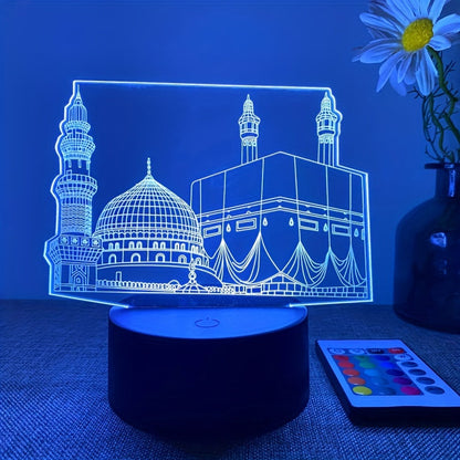 DecoLicht - 3D Nattlampa med Fjärrkontroll och 16 Färger