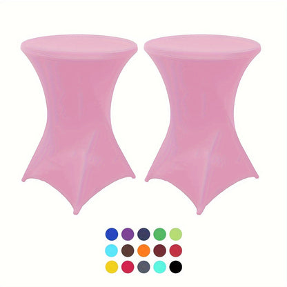 Stretchy Cocktail Table Covers - Solid Color, Ideal for Partyn och Evenemang