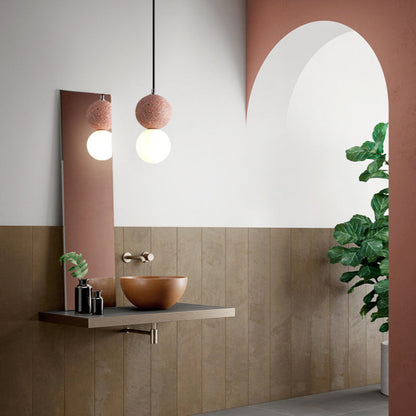 LumoSphere - Modern LED Hänglampa Svart Vit Glas