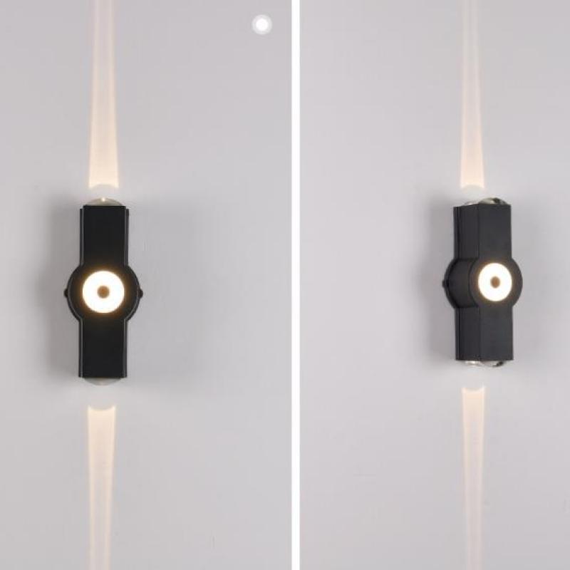 Väderbeständig Cross-Form Utomhusvägglampa med Mjukt Vitt LED-ljus