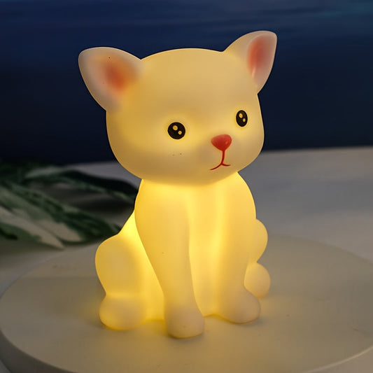 KittyGlow - Söt Kattunge Bordslampa med LED-ljus och Batteridrift