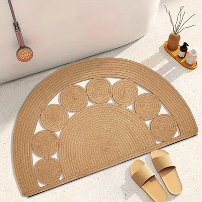 Boho handvävd badmatta – Perfekt för ditt badrum eller entré