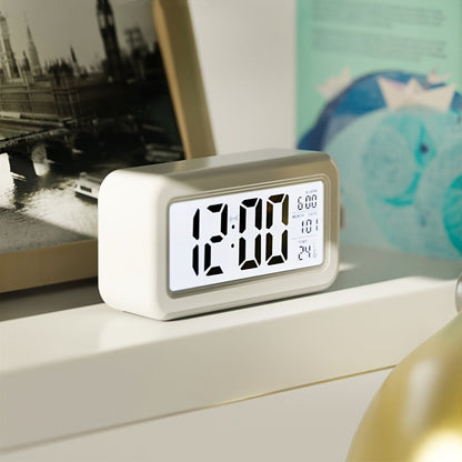 Digital väckarklocka med LCD-skärm - Datum- och temperaturvisning