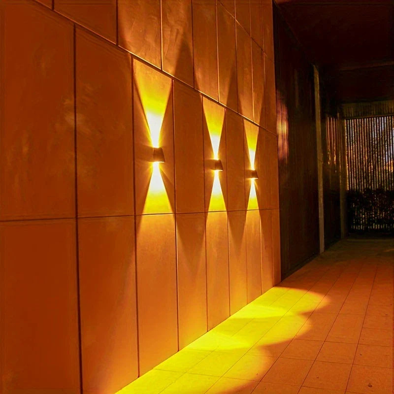Modern LED utomhusvägglampa med Up &amp; Down ljus – Vattentät vägglampa för husfasad och entréområde