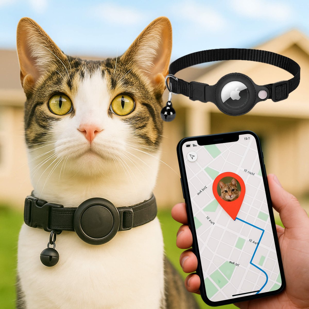 FELITRACK – Katt-GPS-tracker-halsband med reflekterande design