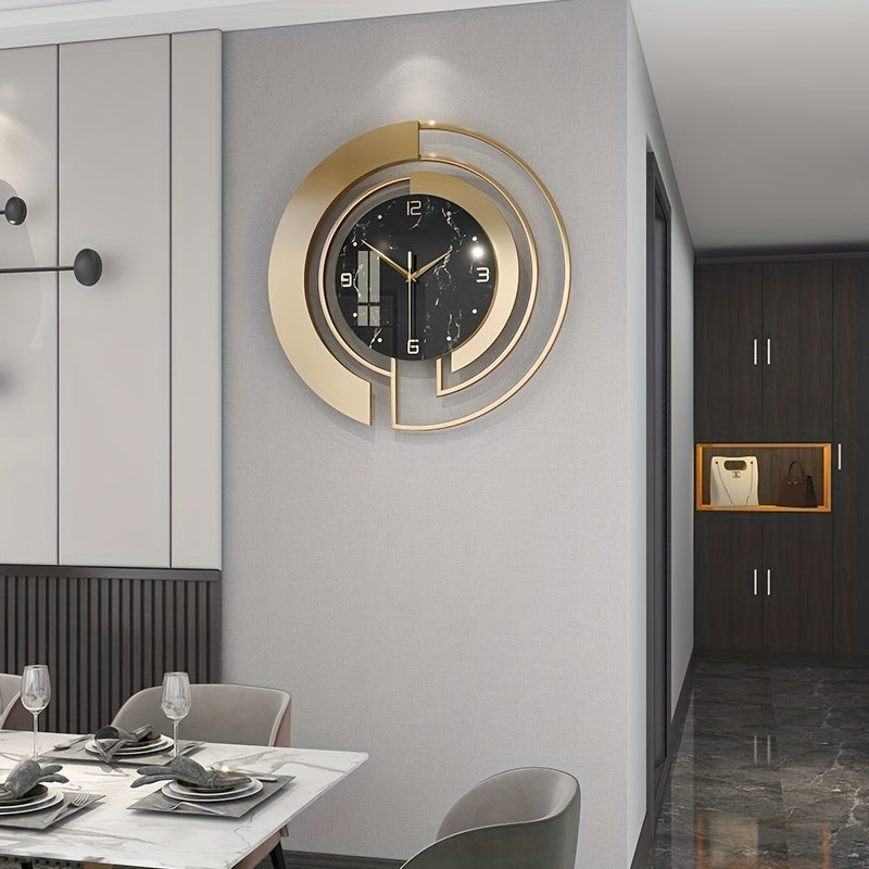 LuxuryTime - Modern Metallväggklocka, 18 tum