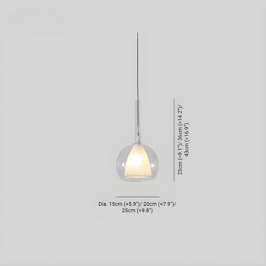 LED Kugelglas Pendellampa – Stilfull taklampa för vardagsrum