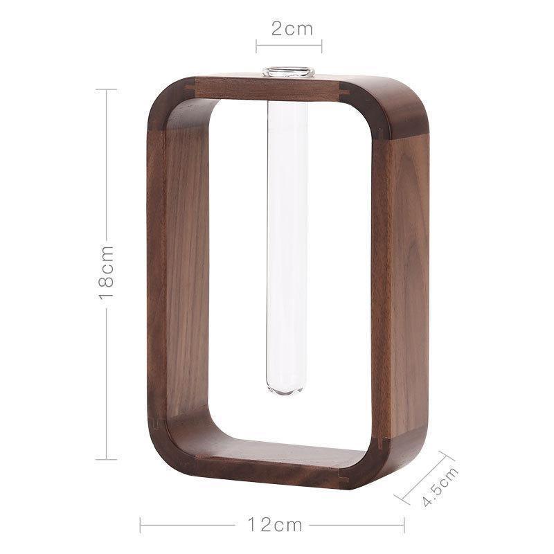 Carvallo – Stilig träl och glas förökning vase för en naturlig accent